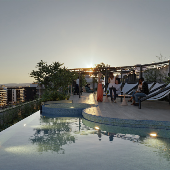 Kora Pamplona_Rooftop Pool Sunset